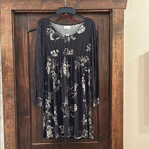 Maurices Black and White Floral Dress
